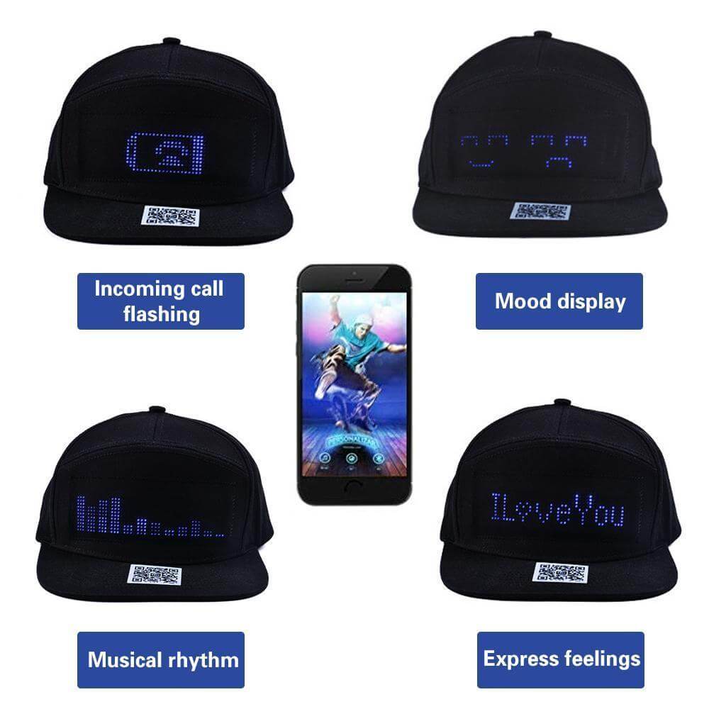 Icone™ DisplayCap: DIY LED Lys Besked Display Bluetooth Kontrol Kasket