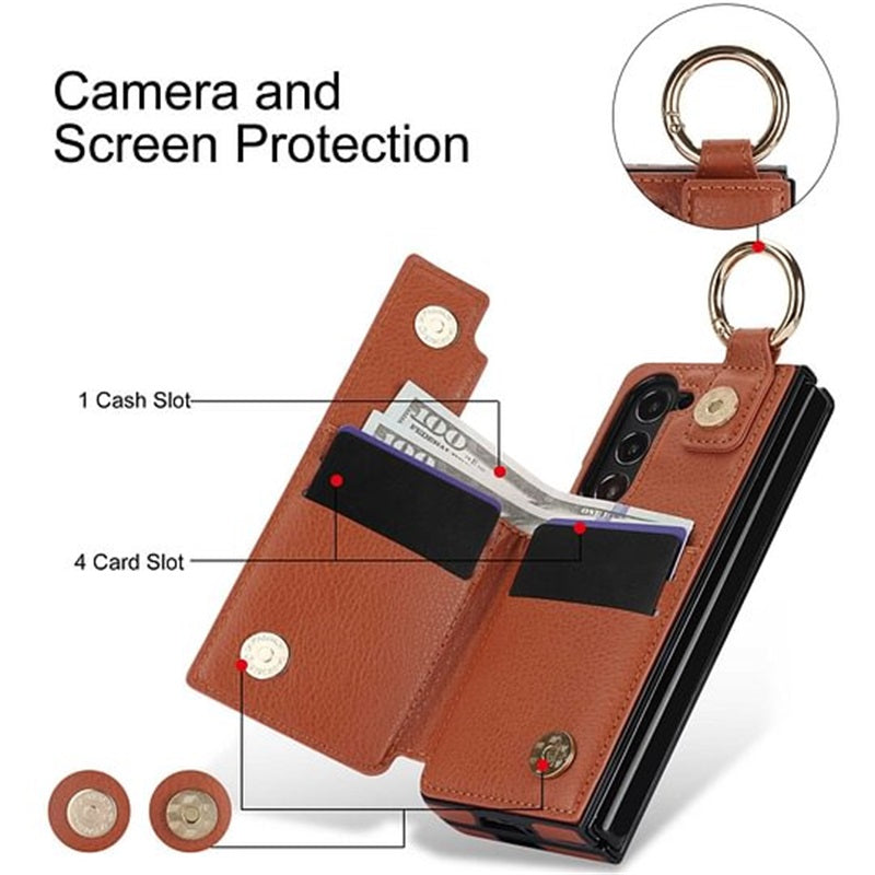 Icone™ FoldingCase: 3-i-1 Sammenleggbart Telefon-, Kort- og Lommeboketui
