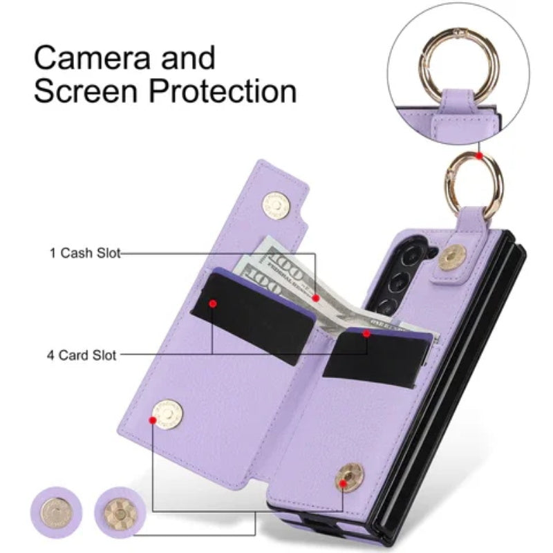 Icone™ FoldingCase: 3-i-1 Sammenleggbart Telefon-, Kort- og Lommeboketui
