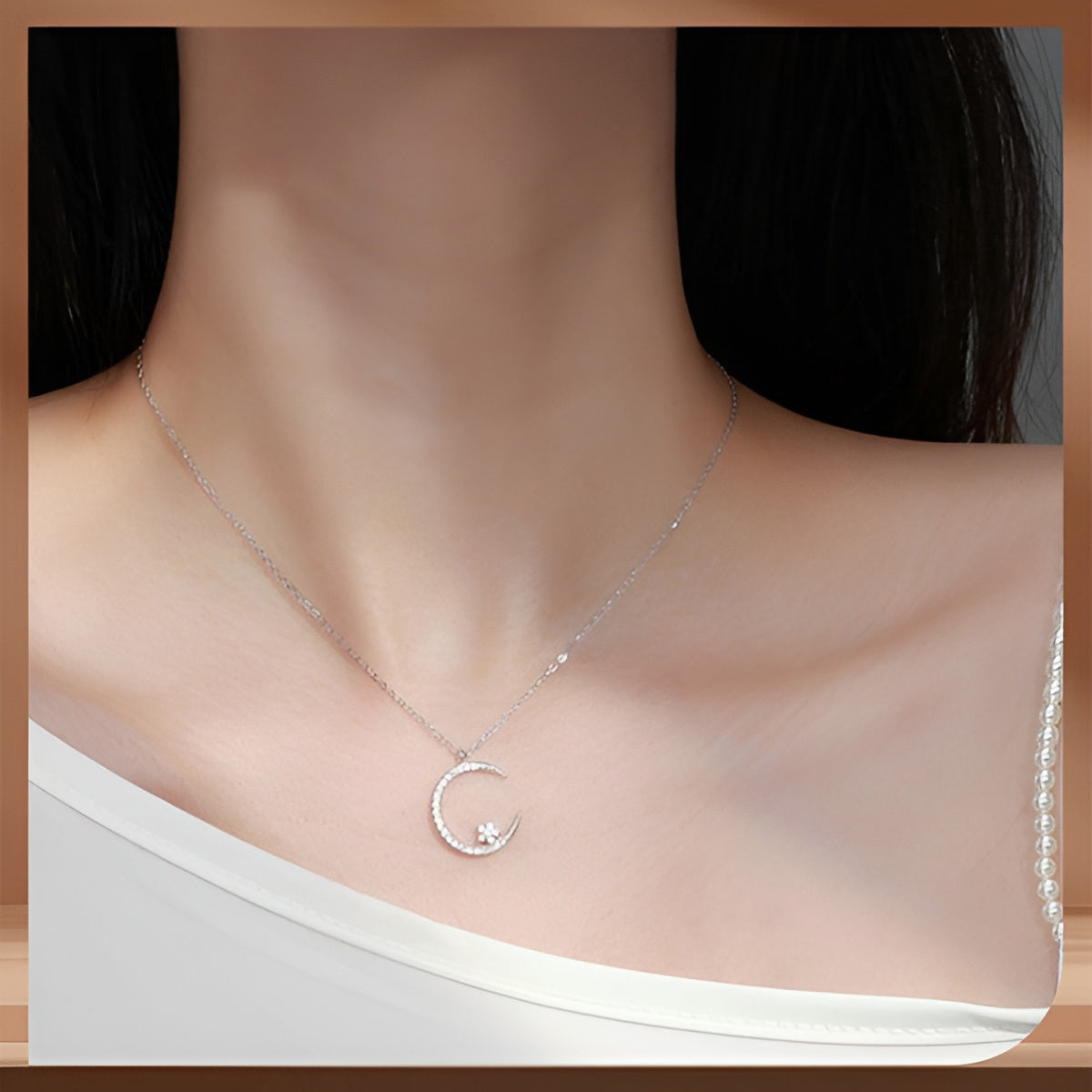 Jewelance™ CrescentNecklace 1+1 GRATIS: Minimalistisk Måne Vedhæng Justerbar Halvmåne Halskæde Smykker