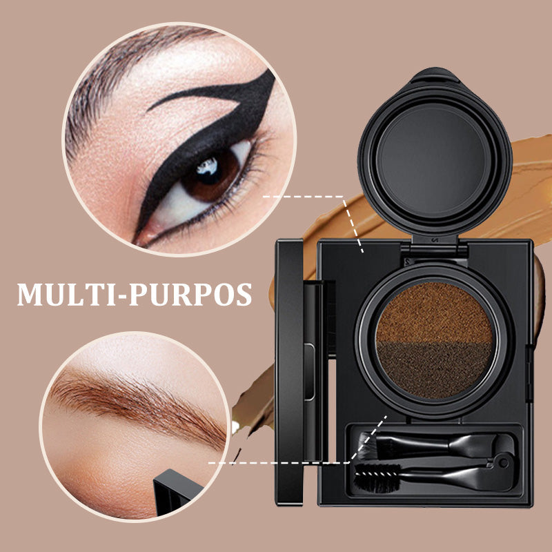 EyeStamp 1+1 GRATIS - Dobbeltfarget Eyeliner Og Øyenbrynskrem Stempelsett