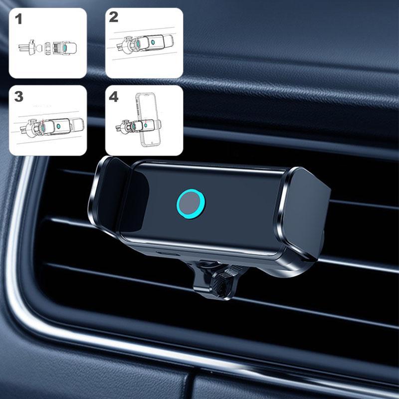 Holder360° PhoneClamp: Automatisk Klemme Til Dashbord Og Telefonholder Til Luftventil