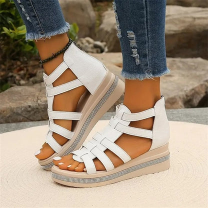 Happy™ SparklingWedge: Stilfulle kile-sandaler med glitrende rhinsteiner