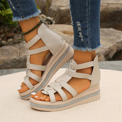 Happy™ SparklingWedge: Stilfulle kile-sandaler med glitrende rhinsteiner
