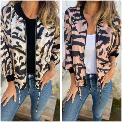 Icone™ ZebraJacket: Elegant Stilfull Zebramønster Jakke