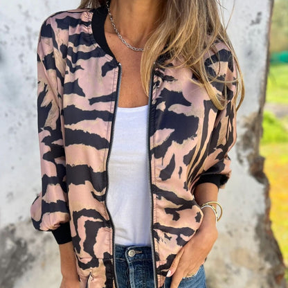Icone™ ZebraJacket: Elegant Stilfull Zebramønster Jakke