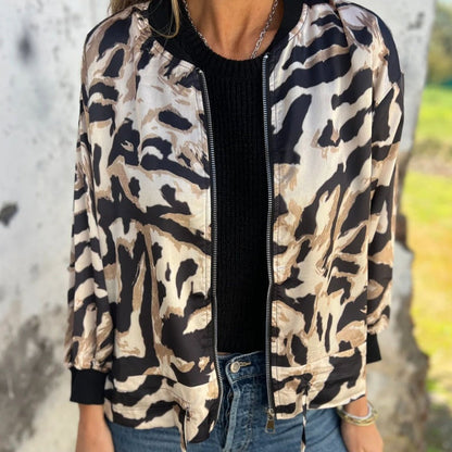 Icone™ ZebraJacket: Elegant Stilfull Zebramønster Jakke