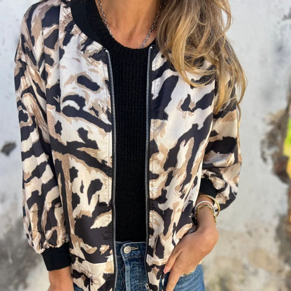 Icone™ ZebraJacket: Elegant Stilfull Zebramønster Jakke