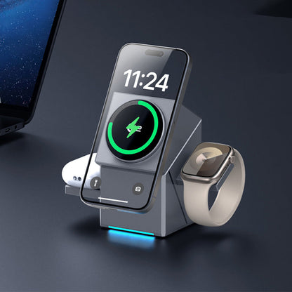 ChargingDock - 3 I 1 Magnetisk Trådløs Hurtig Opladnings Roterbar Dock