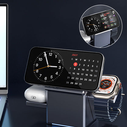 ChargingDock - 3 I 1 Magnetisk Trådløs Hurtig Opladnings Roterbar Dock