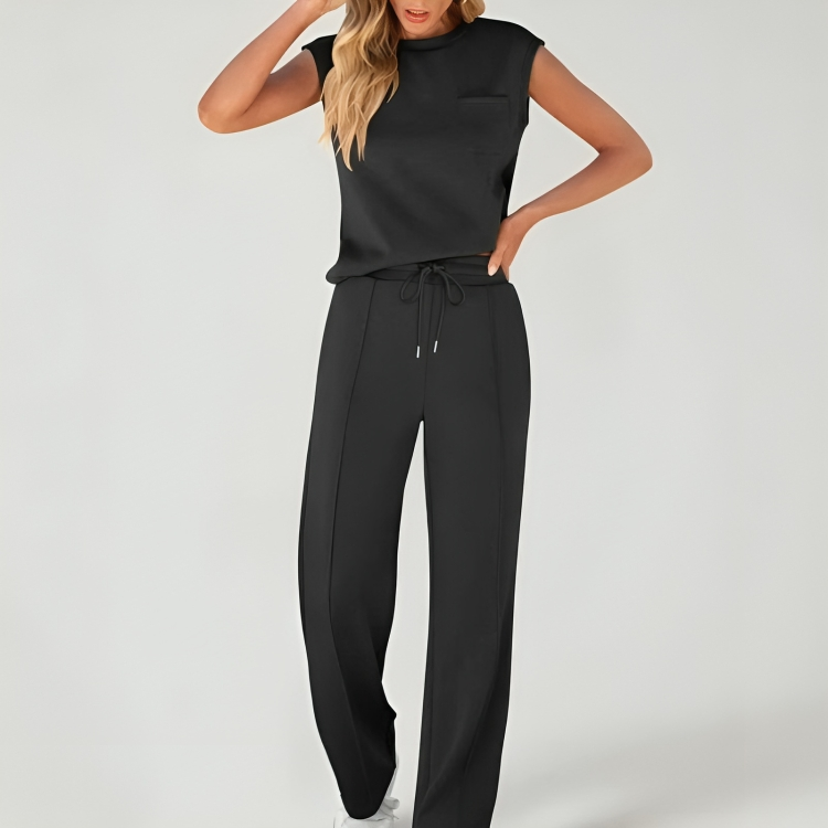 Icone™ StylishSet: Stilfullt og behagelig ermeløst topp- og buksesett