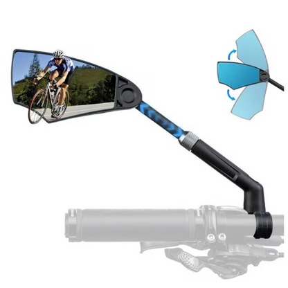 CyclingMirrors 1+1 GRATIS: Slitesterkt 360° Roterbart Bredt Synsfelt Antirefleks Sykkelspeil