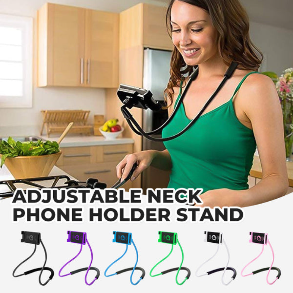Holder360° WearableHolder 1+1 GRATIS – Justerbar Håndfri Komfort Bærbar Nakketelefonholder