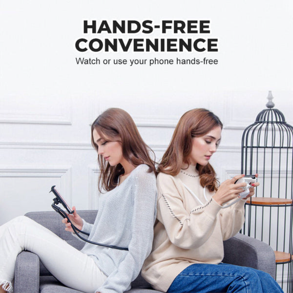 Holder360° WearableHolder 1+1 GRATIS – Justerbar Håndfri Komfort Bærbar Nakketelefonholder