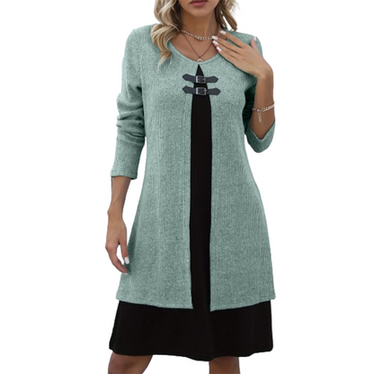 Icone™ ClassDress: Langærmet Formelt Mini Klassekjole