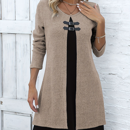 Icone™ ClassDress: Langærmet Formelt Mini Klassekjole