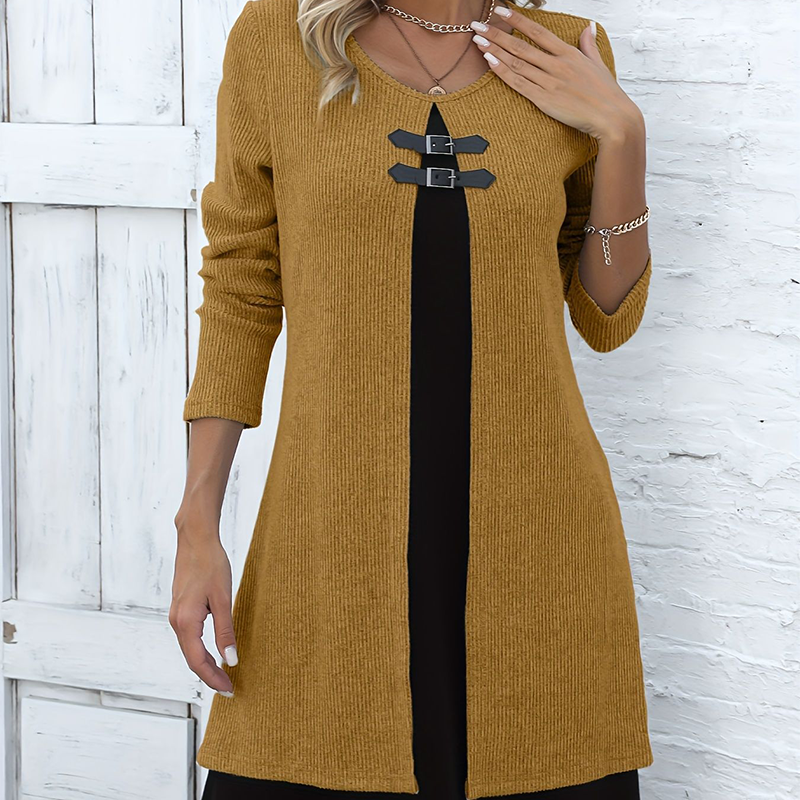 Icone™ ClassDress: Langærmet Formelt Mini Klassekjole