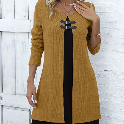 Icone™ ClassDress: Langærmet Formelt Mini Klassekjole