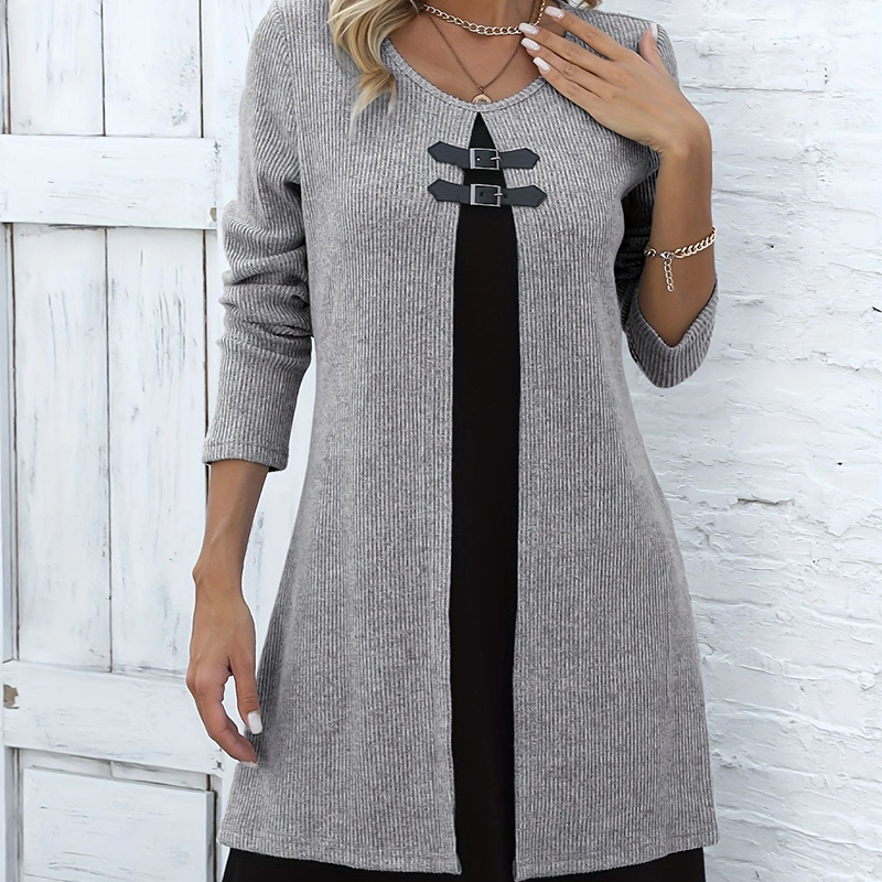 Icone™ ClassDress: Langærmet Formelt Mini Klassekjole