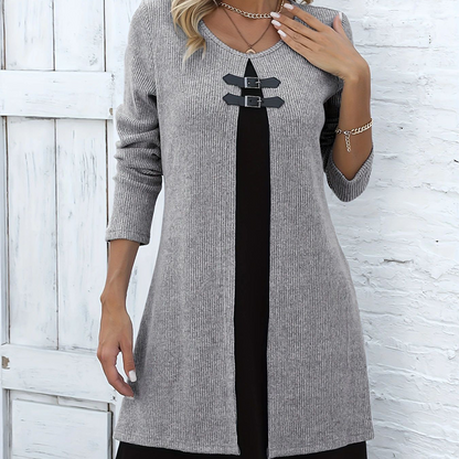 Icone™ ClassDress: Langærmet Formelt Mini Klassekjole