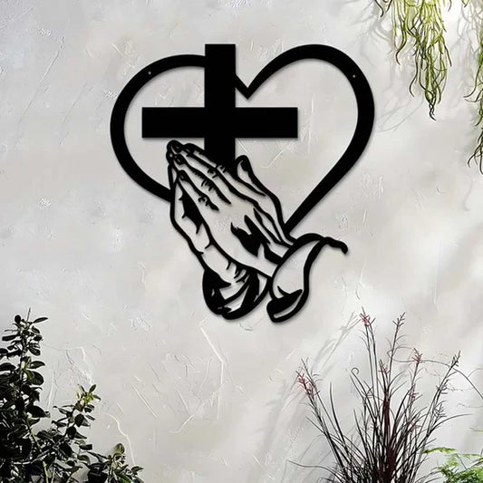 SpiritualDecor - Elegant Hjem Hengende Kors Hjerte Åndelig Dekorasjon