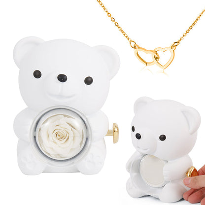 Jewelance™ TwinHearts – Roterende Rose Tvillinghjerter Halskæde Gave Smykke