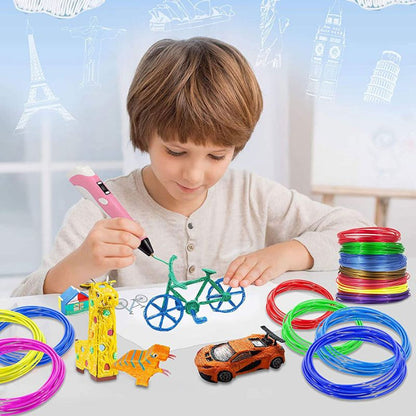 Kletshuts™ DrawingPen: Nem At Bruge DIY 3D Kreativ Tegnepen Filament Sæt