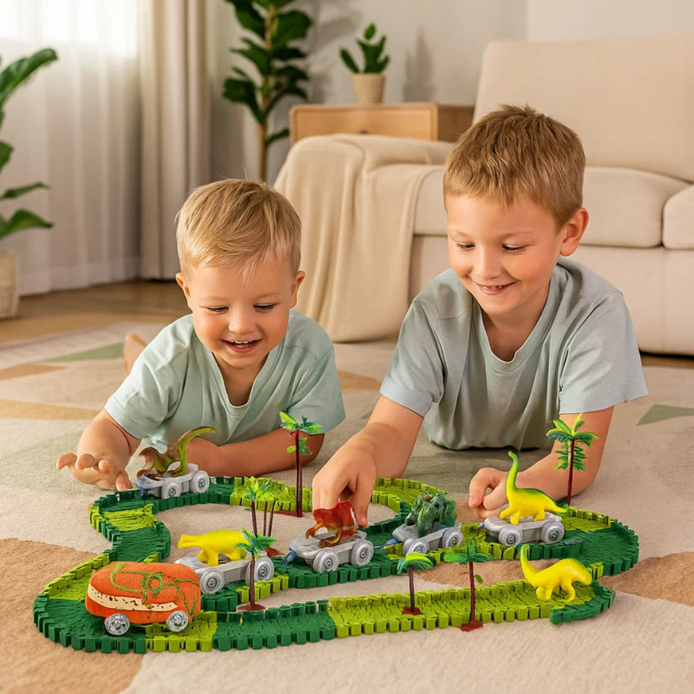 Kletshuts™ DinoTrack – Fleksibelt Dino Banebyggesett