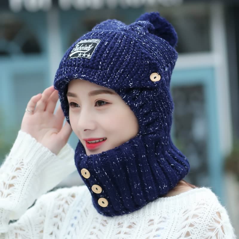 Icone™ ThermalHat - Strikket Vindtett Termolue Maske Skjerf Integrert