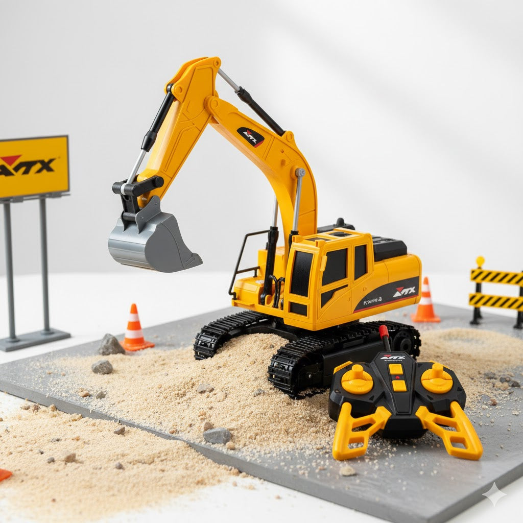 Kletshuts™ ExcavatorToy: Fjernkontroll Barn Gravemaskin Leketøy