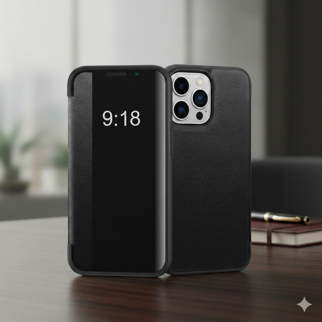 FlipCase 1+1 GRATIS - Slankt Gennemsigtig Dække Sikker Lukning Vend Sag