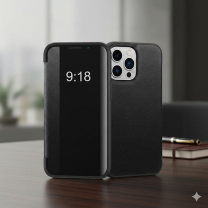 FlipCase 1+1 GRATIS - Slankt Gennemsigtig Dække Sikker Lukning Vend Sag