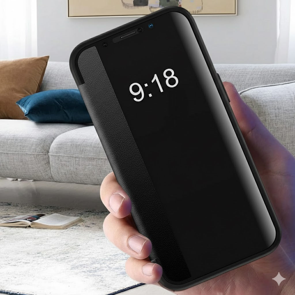 FlipCase 1+1 GRATIS - Slankt Gennemsigtig Dække Sikker Lukning Vend Sag