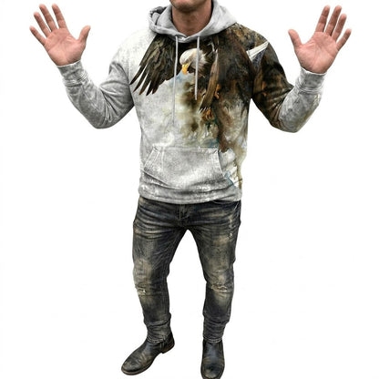 Icone™ WesternHoodie: Stilfuld Vintage Løs Pasform Komfortabel Western Hoodie