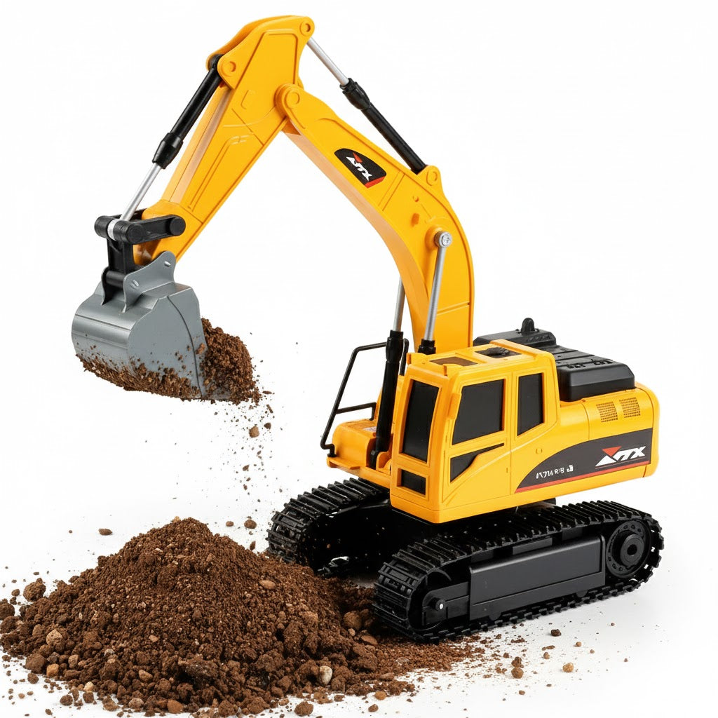 Kletshuts™ ExcavatorToy: Fjernkontroll Barn Gravemaskin Leketøy