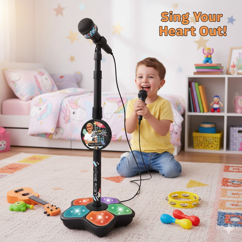 Kletshuts™ MicrophoneStand - Interaktivt Musikk Karaoke Mikrofonstativ For Barn