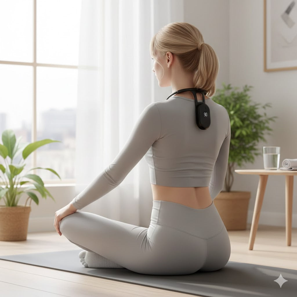 SmartPosture: Mikro-Vibrations Smart Positur Træner Tilbage Og Nakke Korrigerer