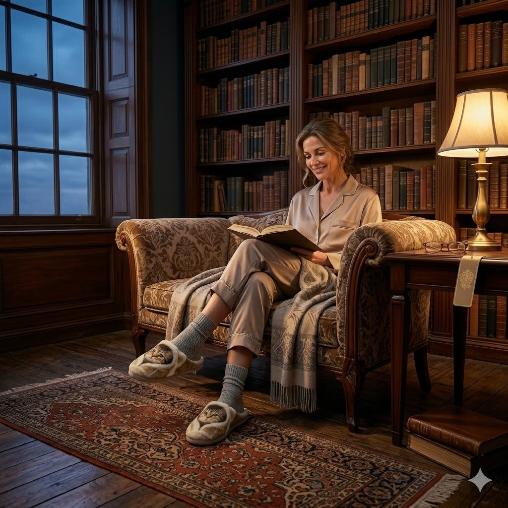 Happy™ LoungeSlippers 1+1 GRATIS: Bløde Stilfulde Katte Mønster Hyggelige Lounge Hjemmesko