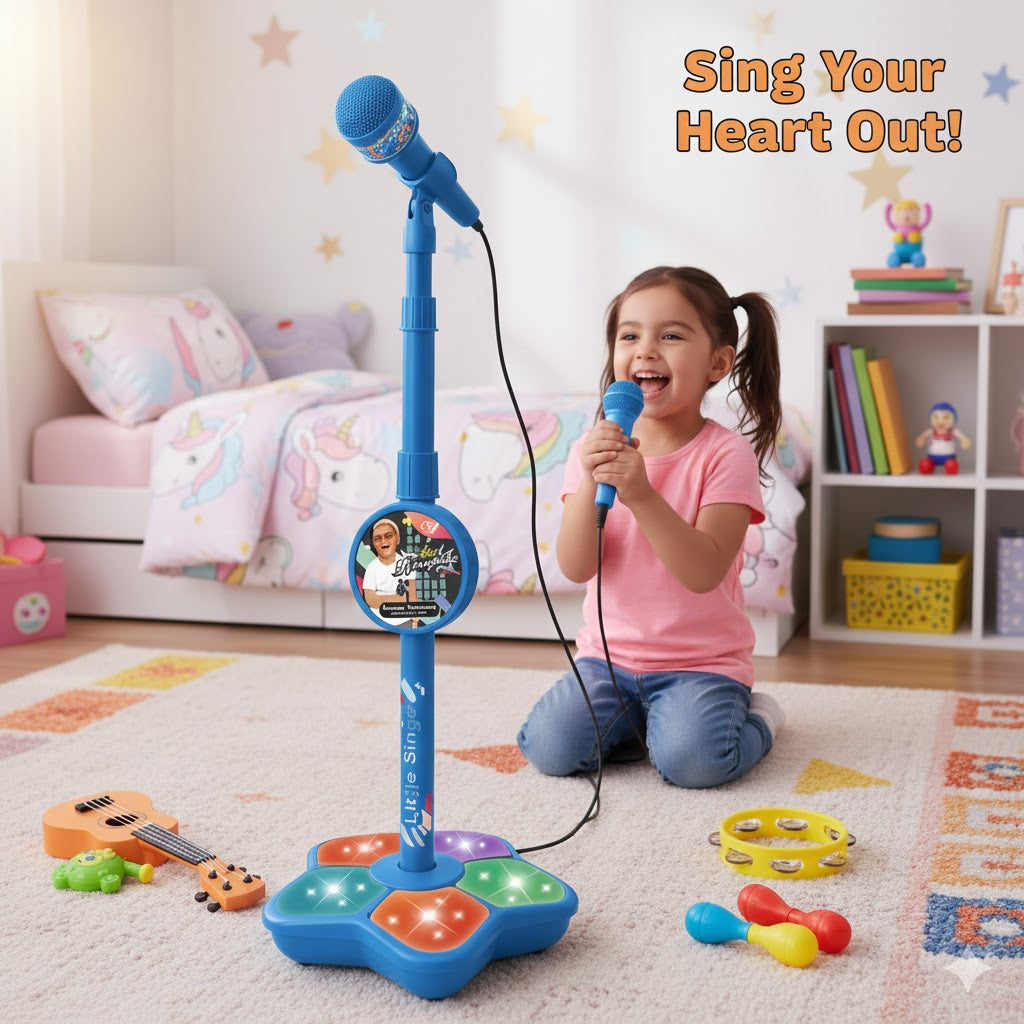 Kletshuts™ MicrophoneStand - Interaktivt Musikk Karaoke Mikrofonstativ For Barn