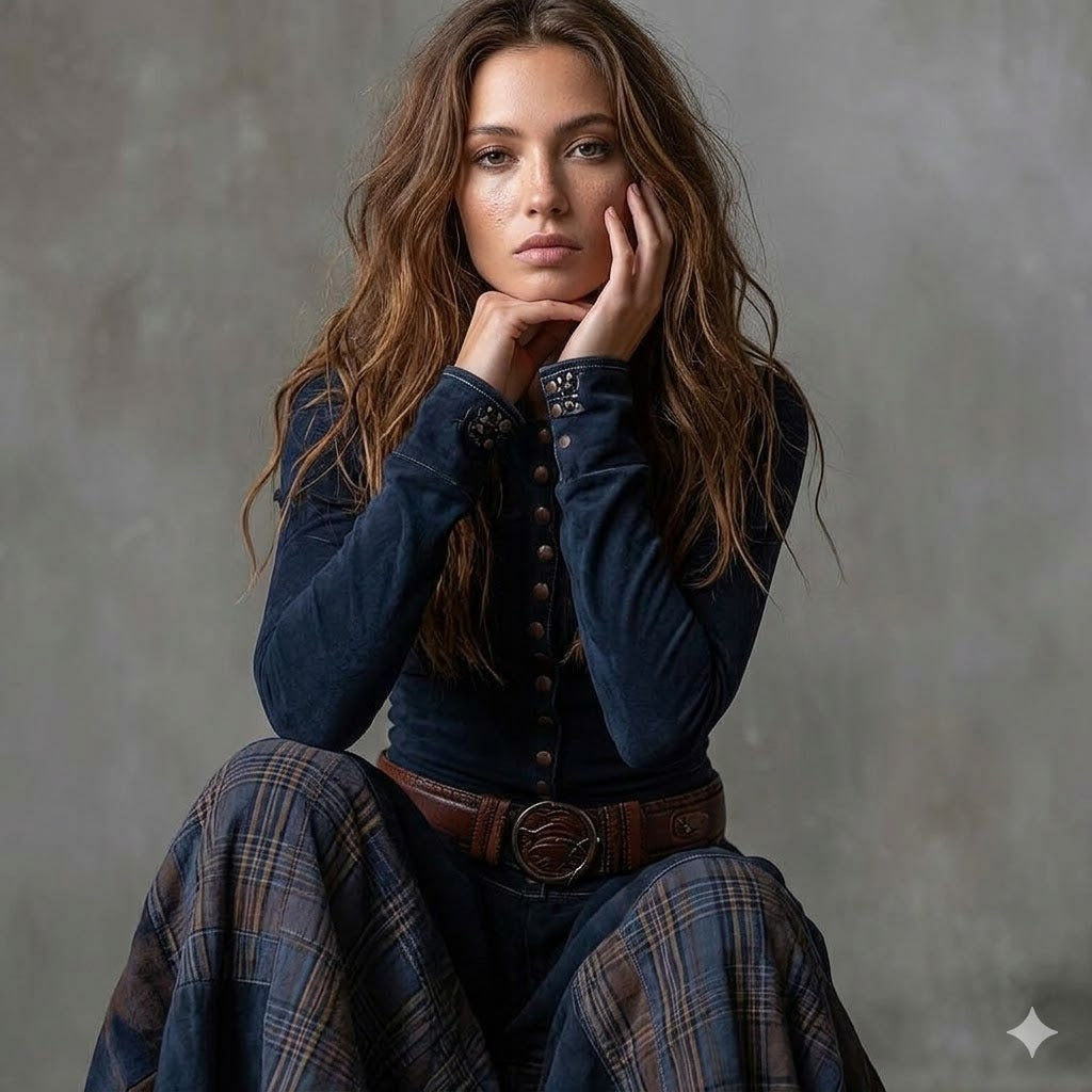 Icone™ ClassicDress: Luksus Retro Talje-Markerende Vintage Patchwork Klassisk Kjole