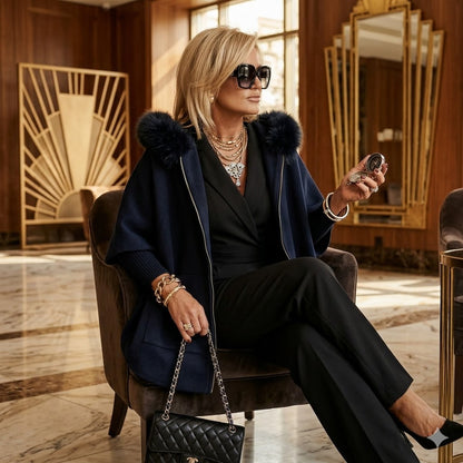 Icone™ LooseJacket: Elegant Hyggelig Hætte Varm Løs Jakke