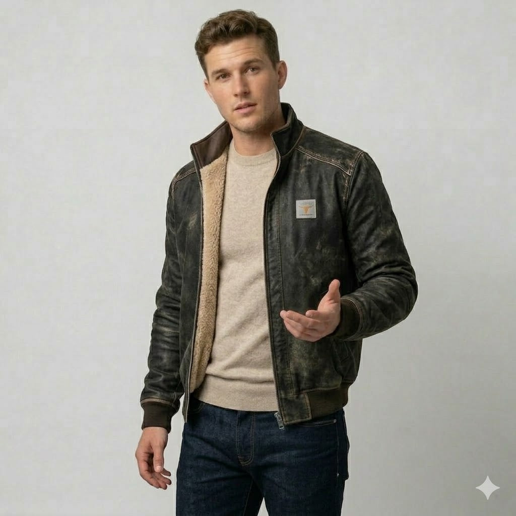 Icone™ RuggedJacket: Ultimativ Vintage Mænd Vinter Robust Jakke