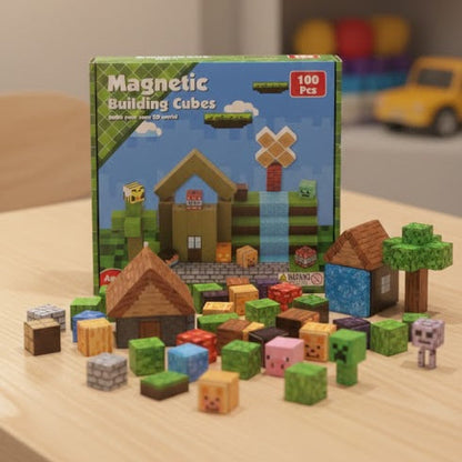 Kletshuts™ MagneticBlocks: Kreative Magnetiske Klosser Fliser Byggmester Sett