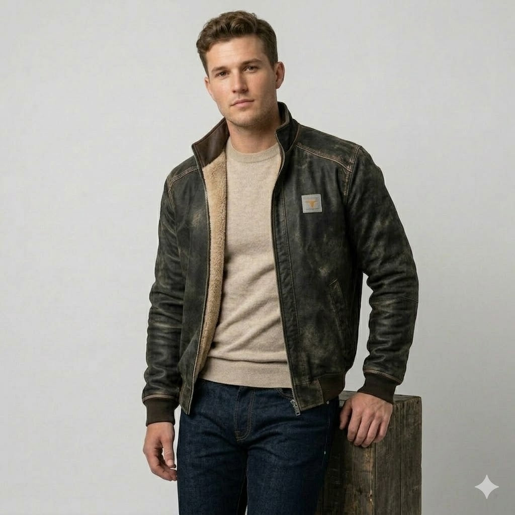 Icone™ RuggedJacket: Ultimativ Vintage Mænd Vinter Robust Jakke