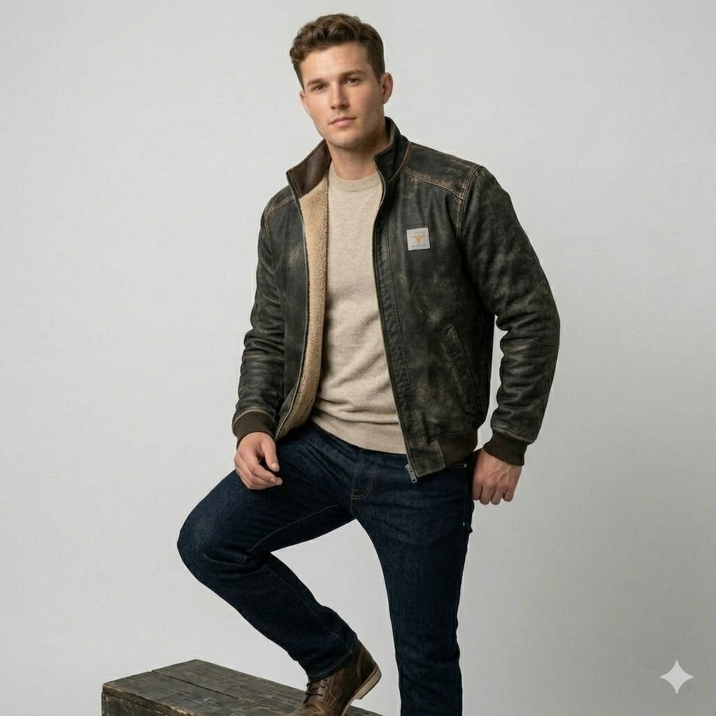 Icone™ RuggedJacket: Ultimativ Vintage Mænd Vinter Robust Jakke
