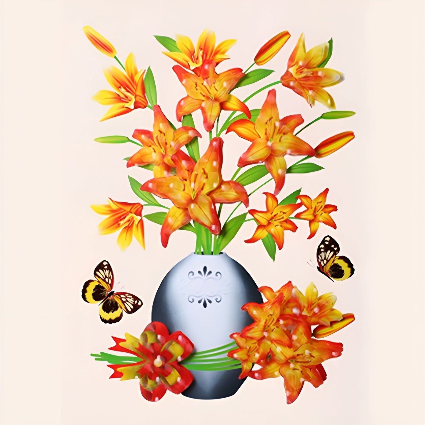 FloralSticker 2+2 GRATIS: Elegant Boliginnredning Selvklebende Blomsterklistremerker