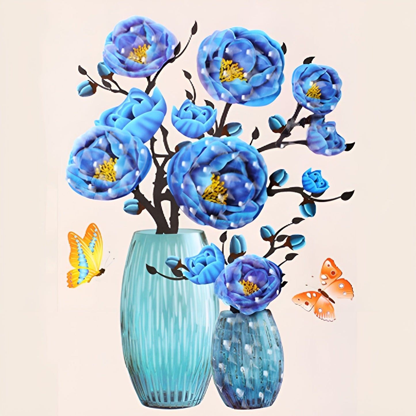 FloralSticker 2+2 GRATIS: Elegant Boliginnredning Selvklebende Blomsterklistremerker