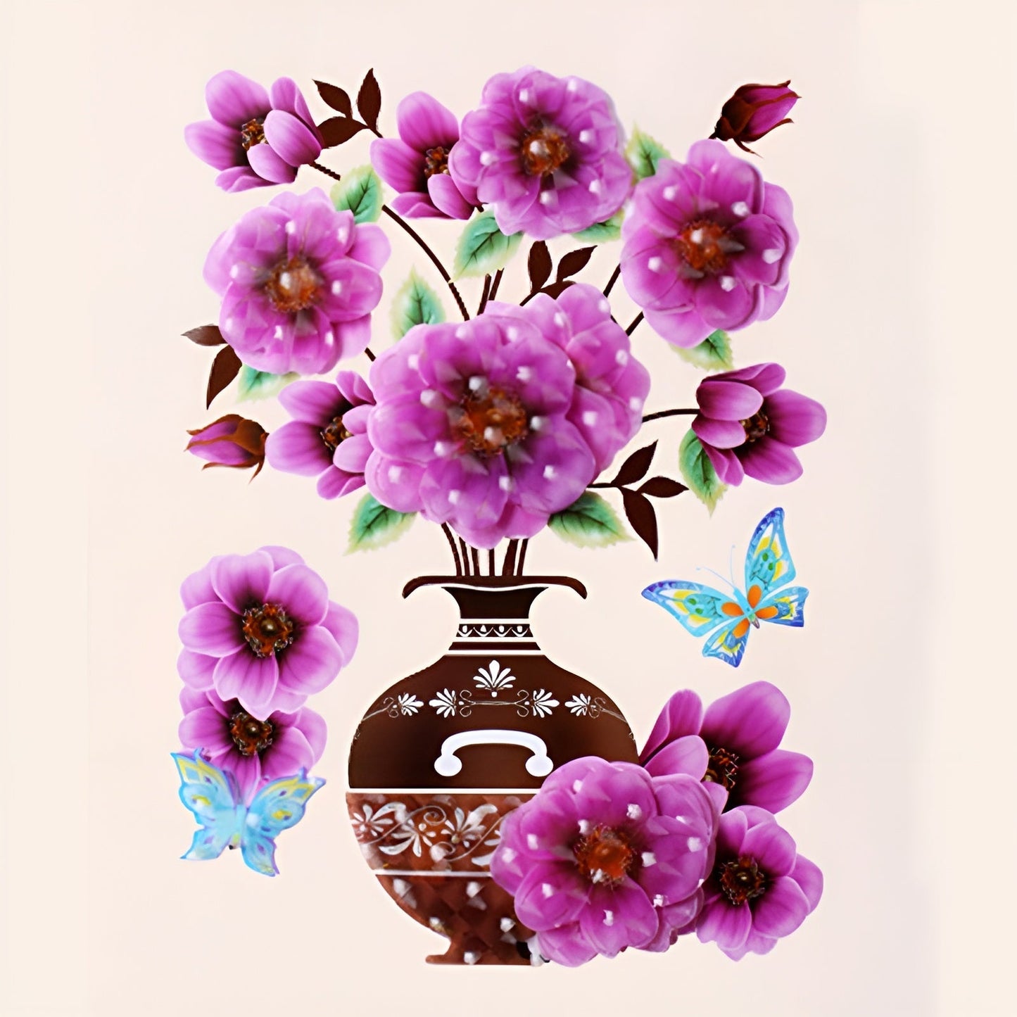 FloralSticker 2+2 GRATIS: Elegant Boliginnredning Selvklebende Blomsterklistremerker
