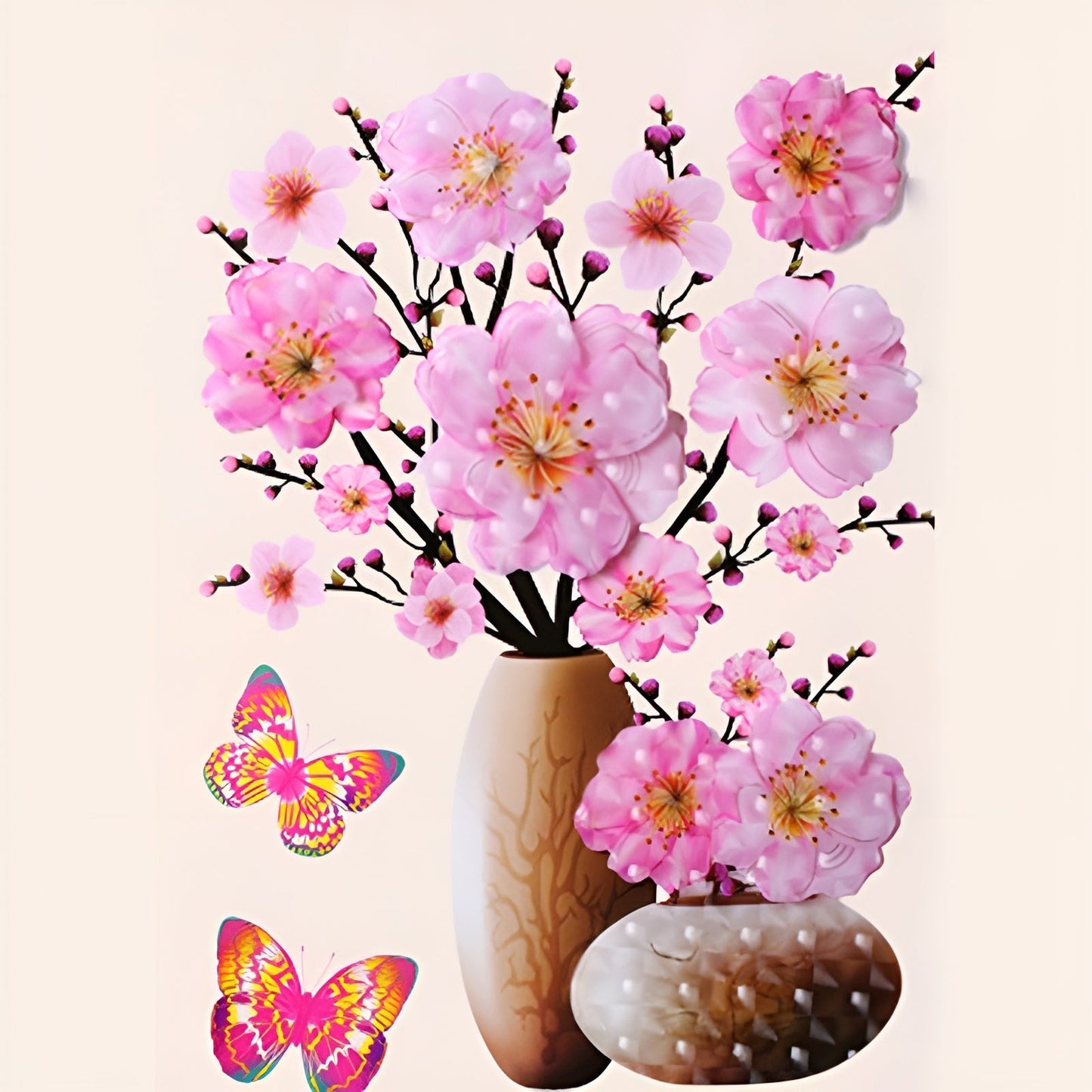 FloralSticker 2+2 GRATIS: Elegant Boliginnredning Selvklebende Blomsterklistremerker