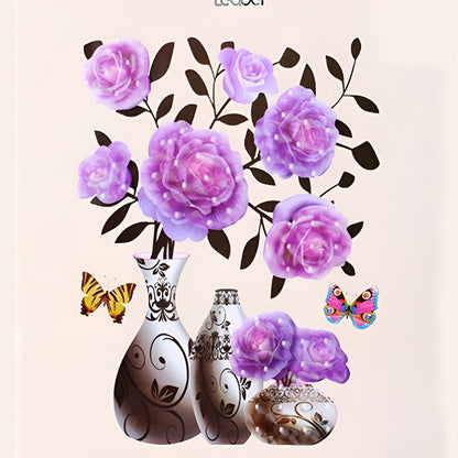 FloralSticker 2+2 GRATIS: Elegant Boliginnredning Selvklebende Blomsterklistremerker